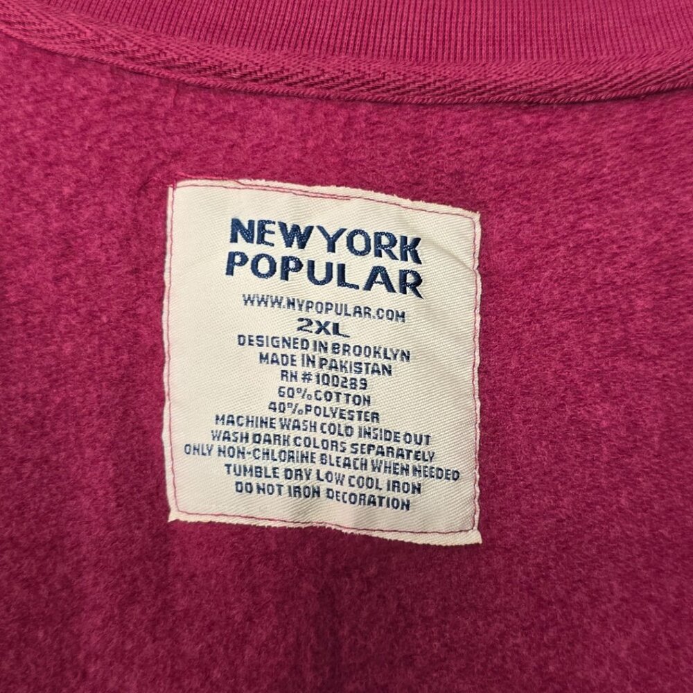 New York Popular Maroon Long Sleeve Sweatshirt "Phoenix" Size 2XL - Picture 4 of 6